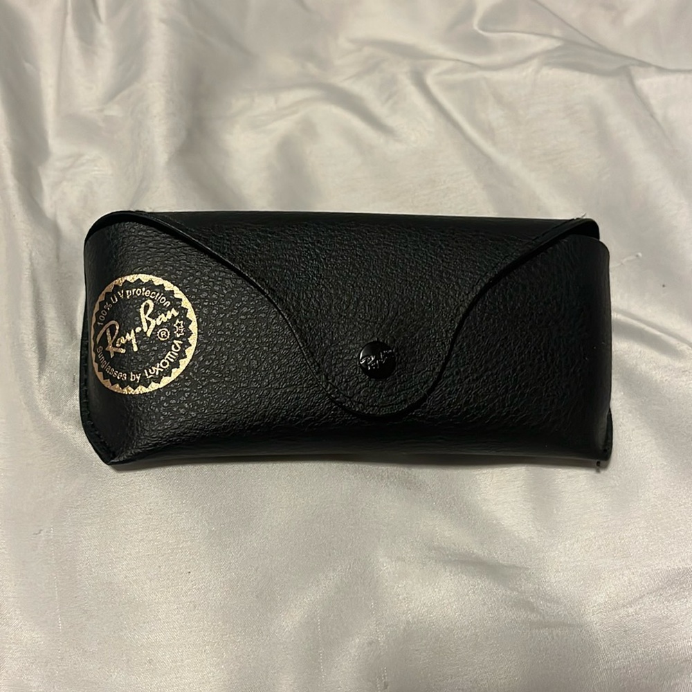 black and gold Ray Ban sunglasses case